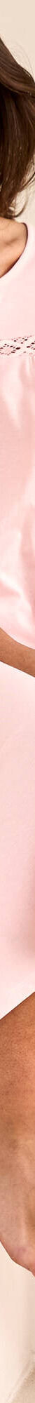 Chemise de nuit longue manches longues unie (rose) Chemise de nuit longue manches longues unie (rose)